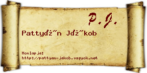 Pattyán Jákob névjegykártya